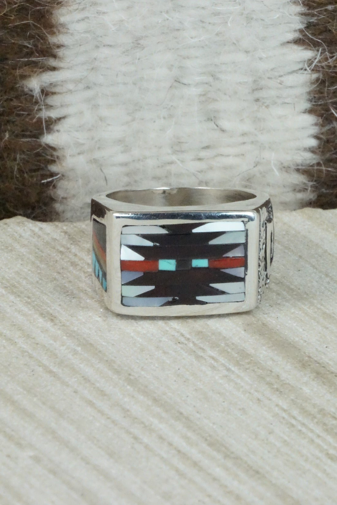 Multi Stone & Sterling Silver Ring - Charlotte Dishta - Size 10.75