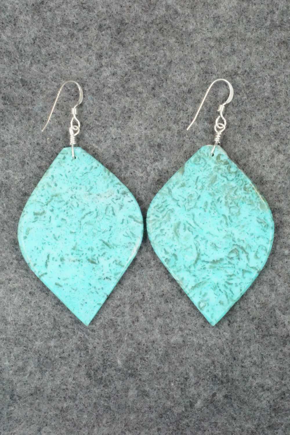Turquoise & Sterling Silver Earrings - Lupe Lovato