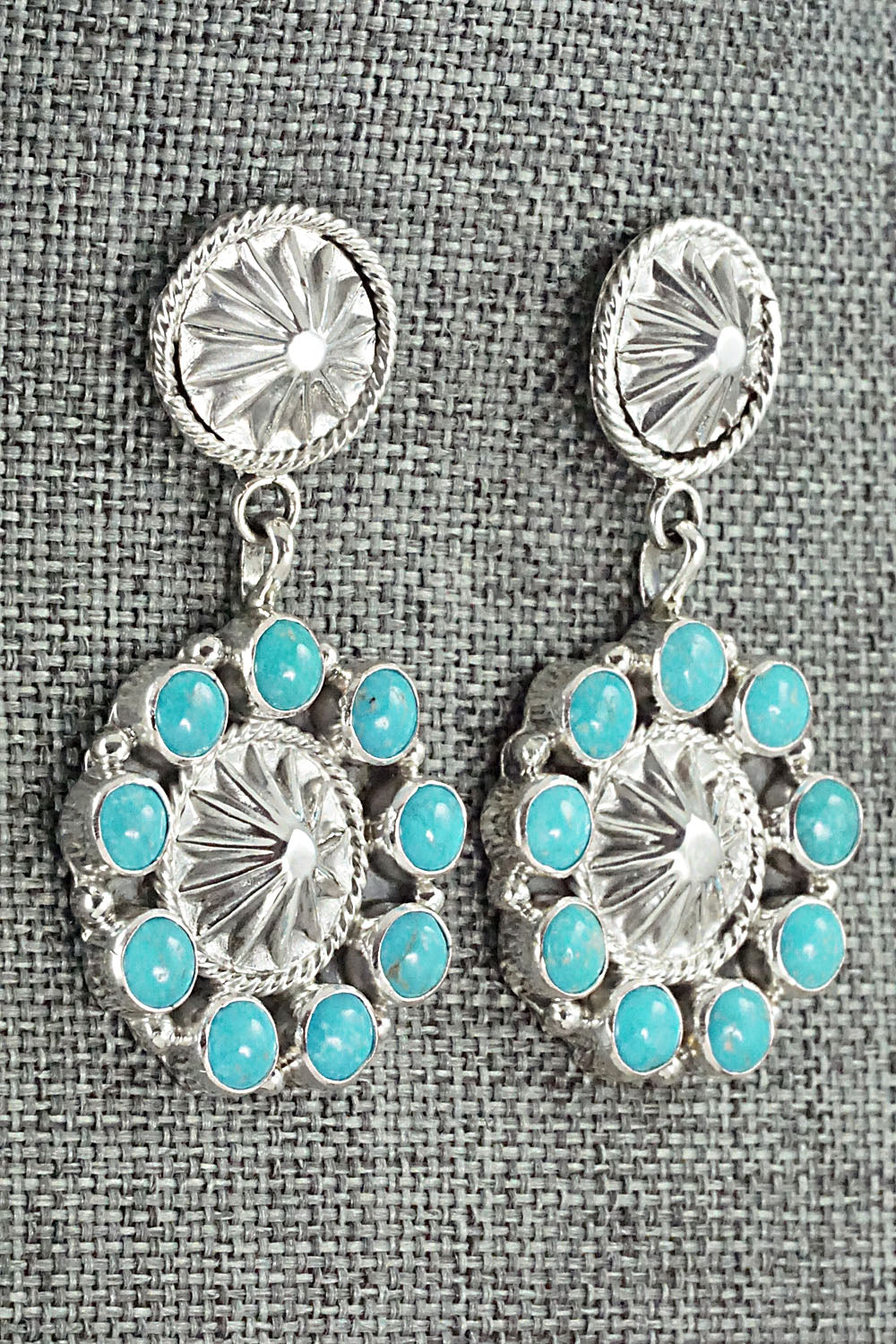 Turquoise & Sterling Silver Earrings - Bobby Platero