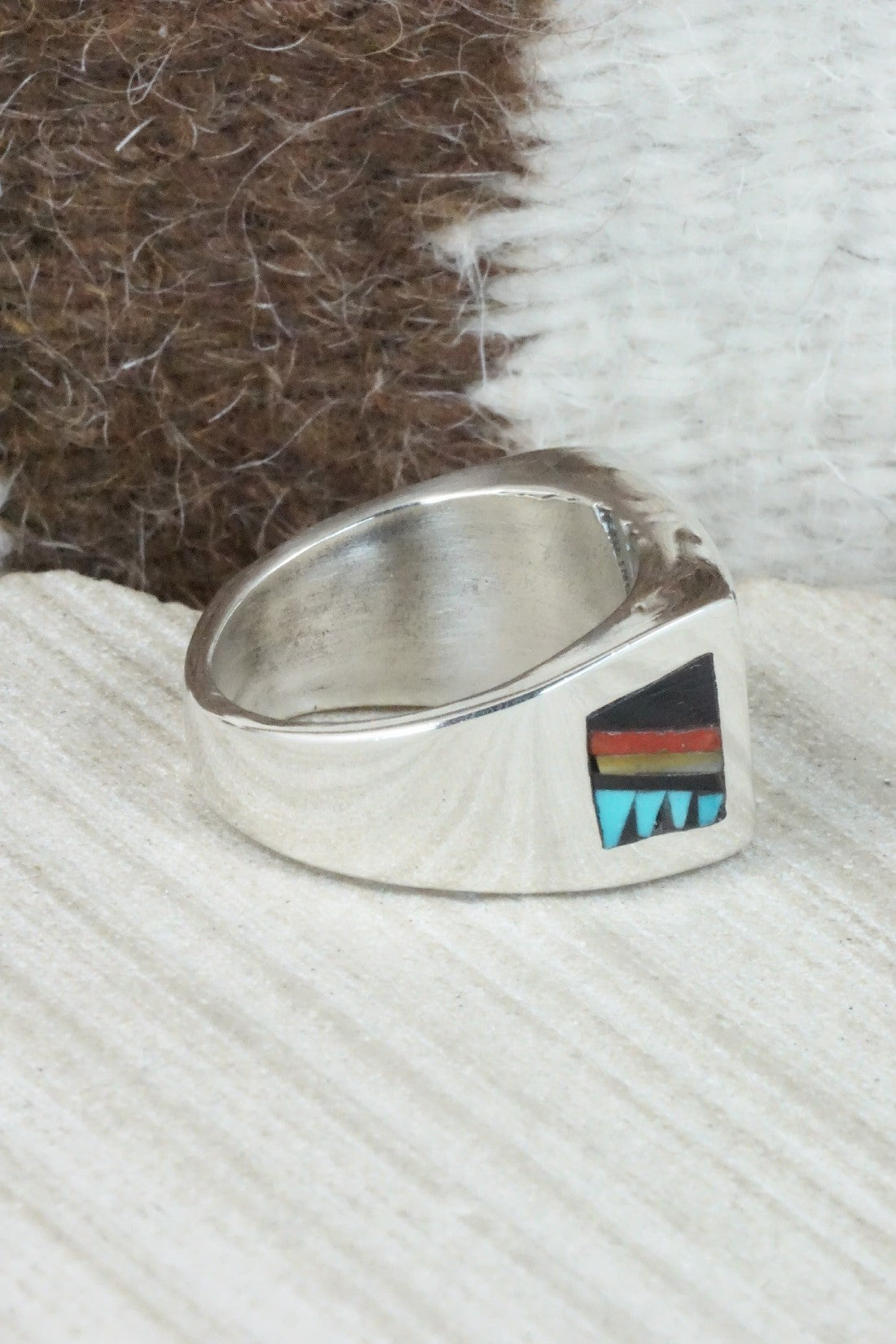 Multi Stone & Sterling Silver Ring - Charlotte Dishta - Size 10.75