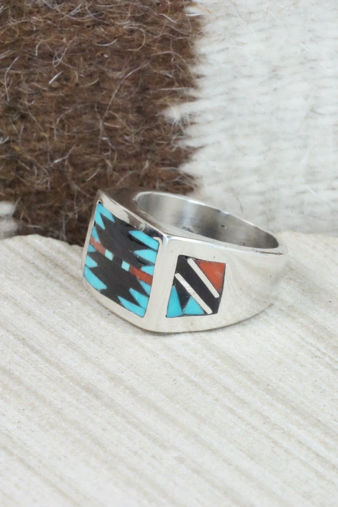 Multi Stone & Sterling Silver Ring - Charlotte Dishta - Size 10.75