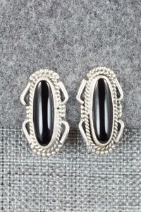 Onyx & Sterling Silver Earrings - Jan Mariano