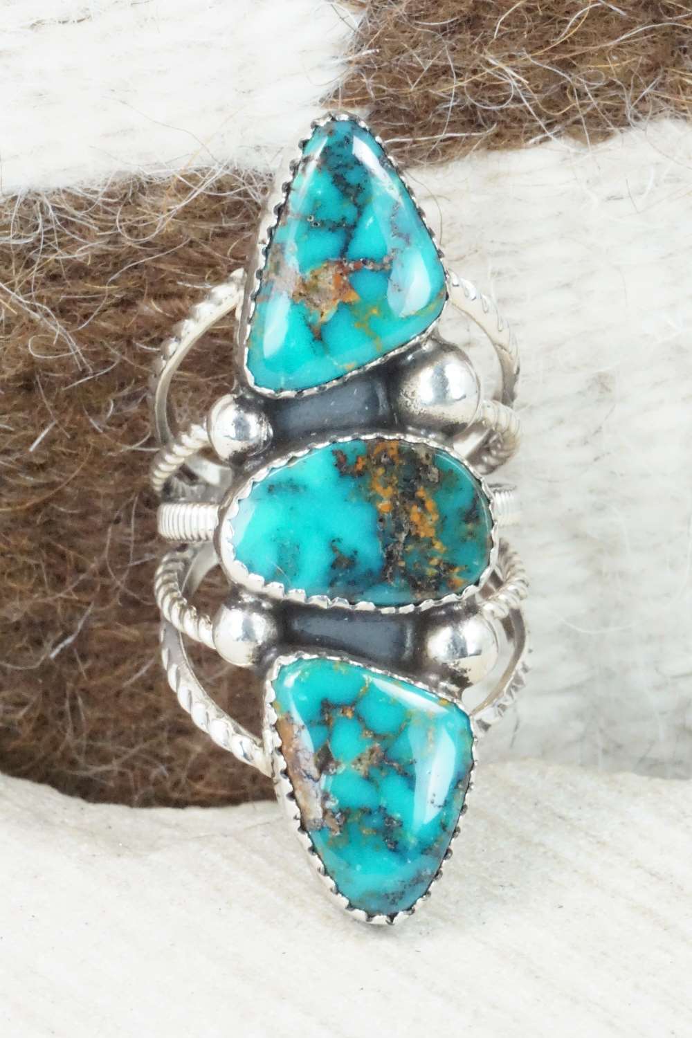 Turquoise & Sterling Silver Ring - Garrison Boyd - Size 7