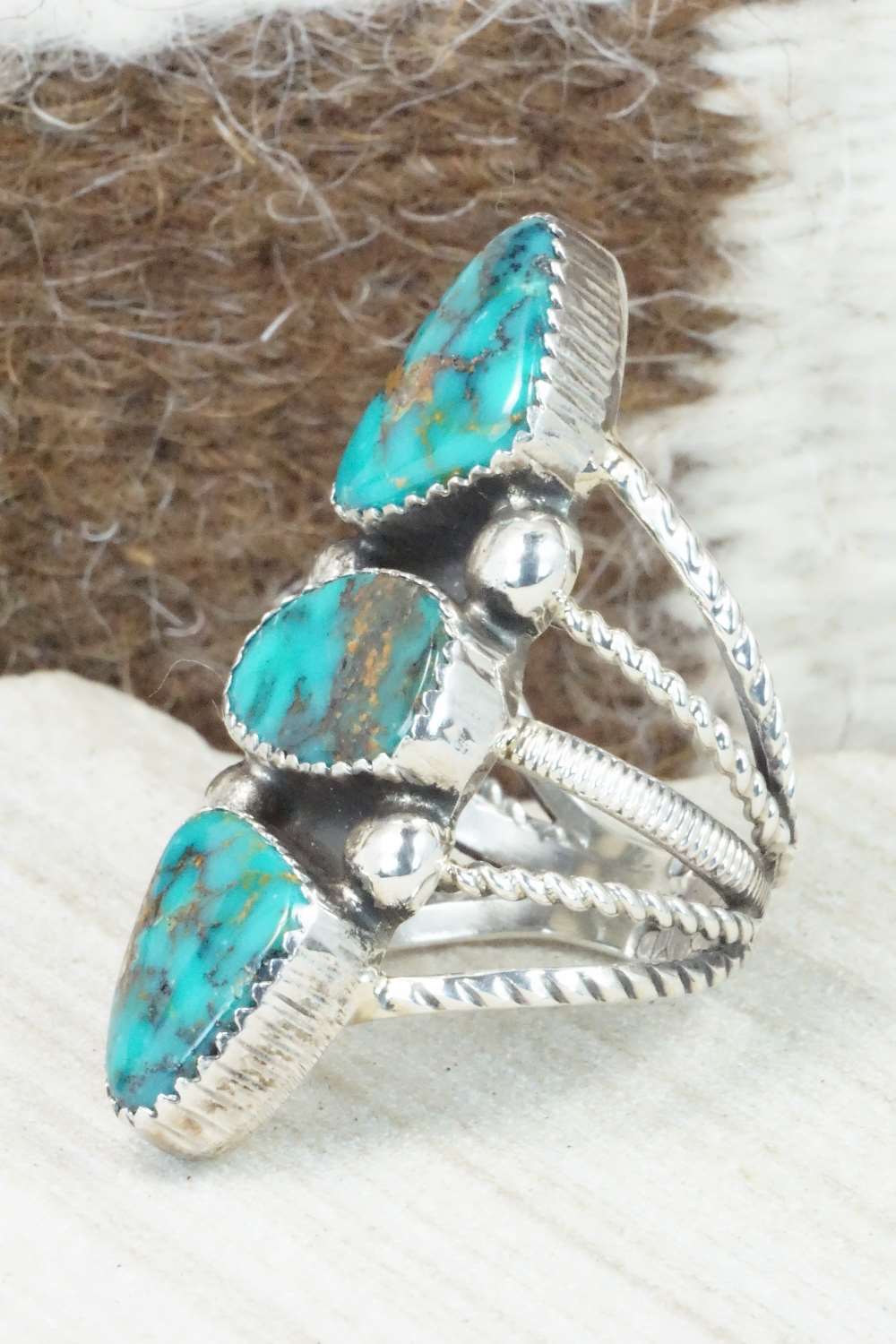 Turquoise & Sterling Silver Ring - Garrison Boyd - Size 7