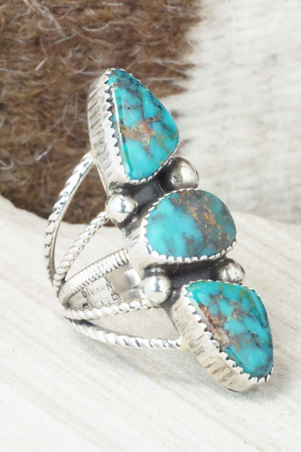 Turquoise & Sterling Silver Ring - Garrison Boyd - Size 7
