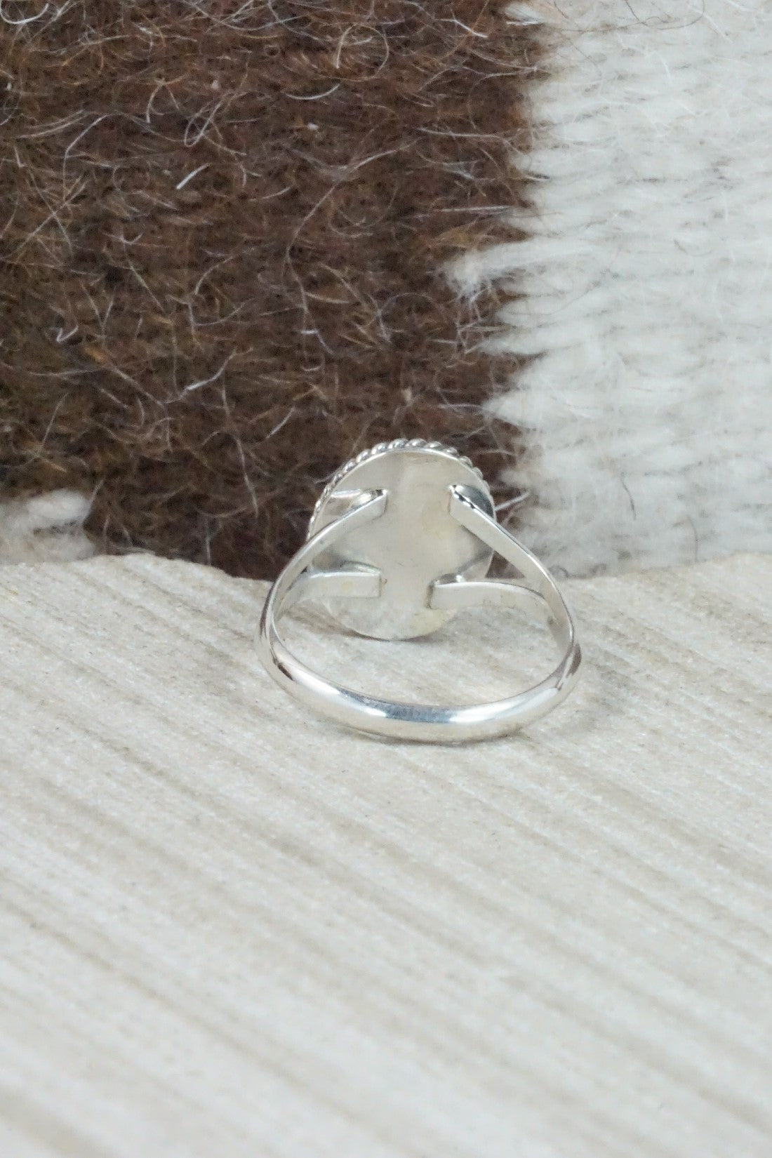 Turquoise & Sterling Silver Ring - Jamie Saunders - Size 6.5