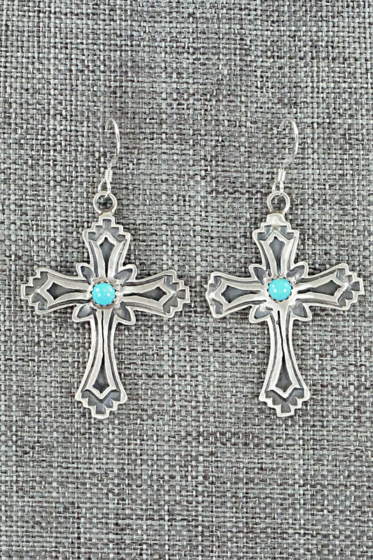 Turquoise & Sterling Silver Earrings - Louise Joe