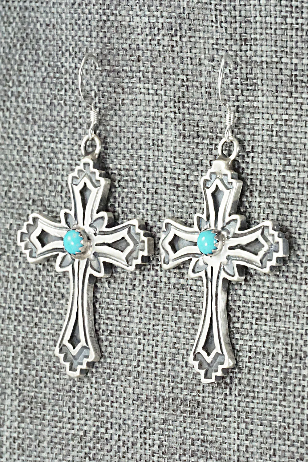 Turquoise & Sterling Silver Earrings - Louise Joe