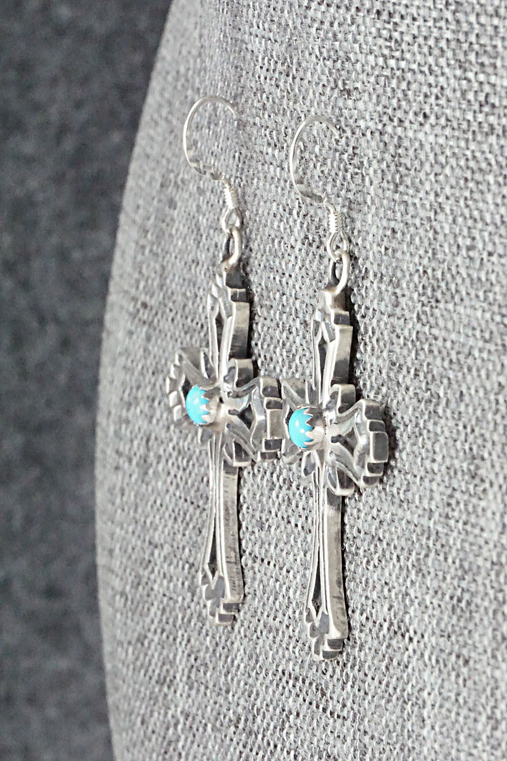 Turquoise & Sterling Silver Earrings - Louise Joe
