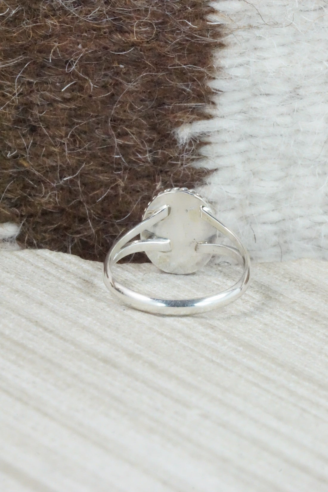 Turquoise & Sterling Silver Ring - Jamie Saunders - Size 8