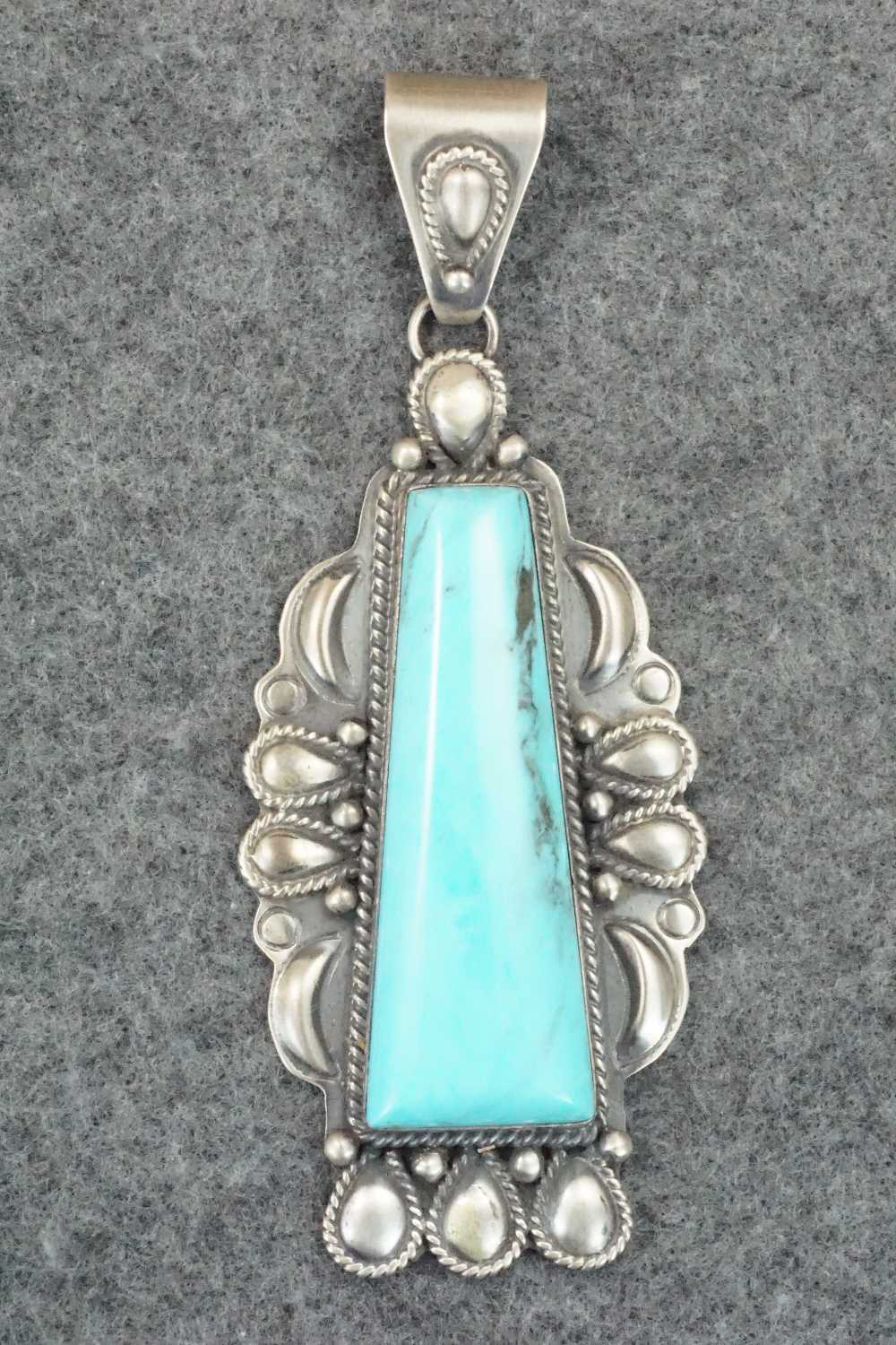 Turquoise & Sterling Silver Pendant - Navajo