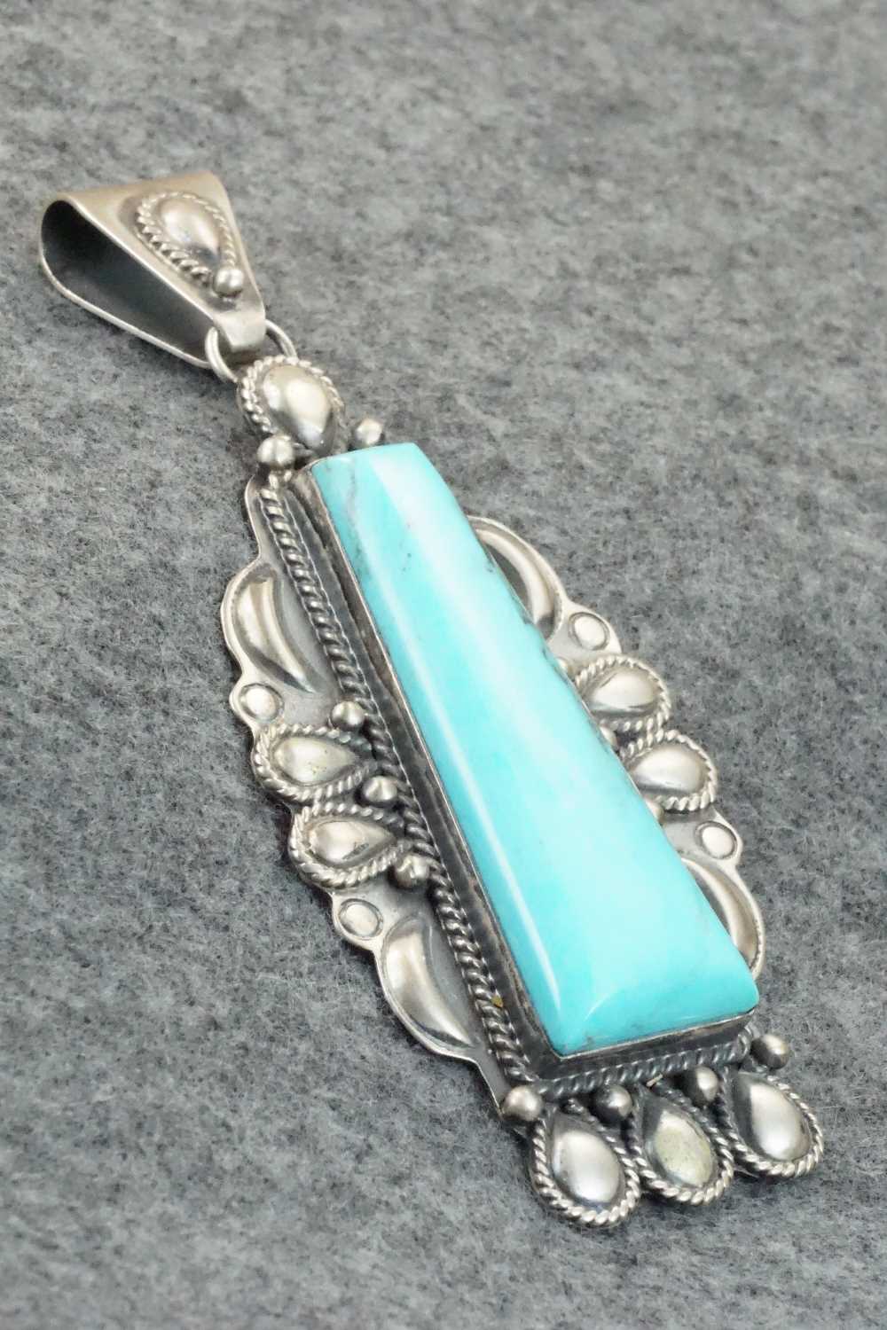 Turquoise & Sterling Silver Pendant - Navajo