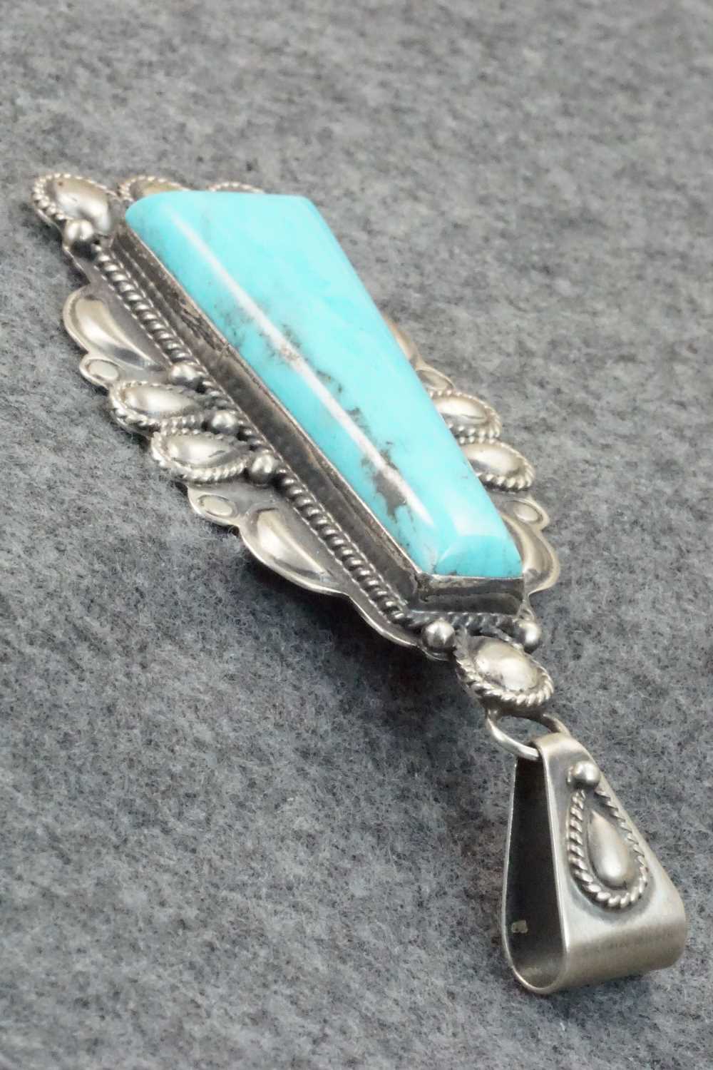 Turquoise & Sterling Silver Pendant - Navajo