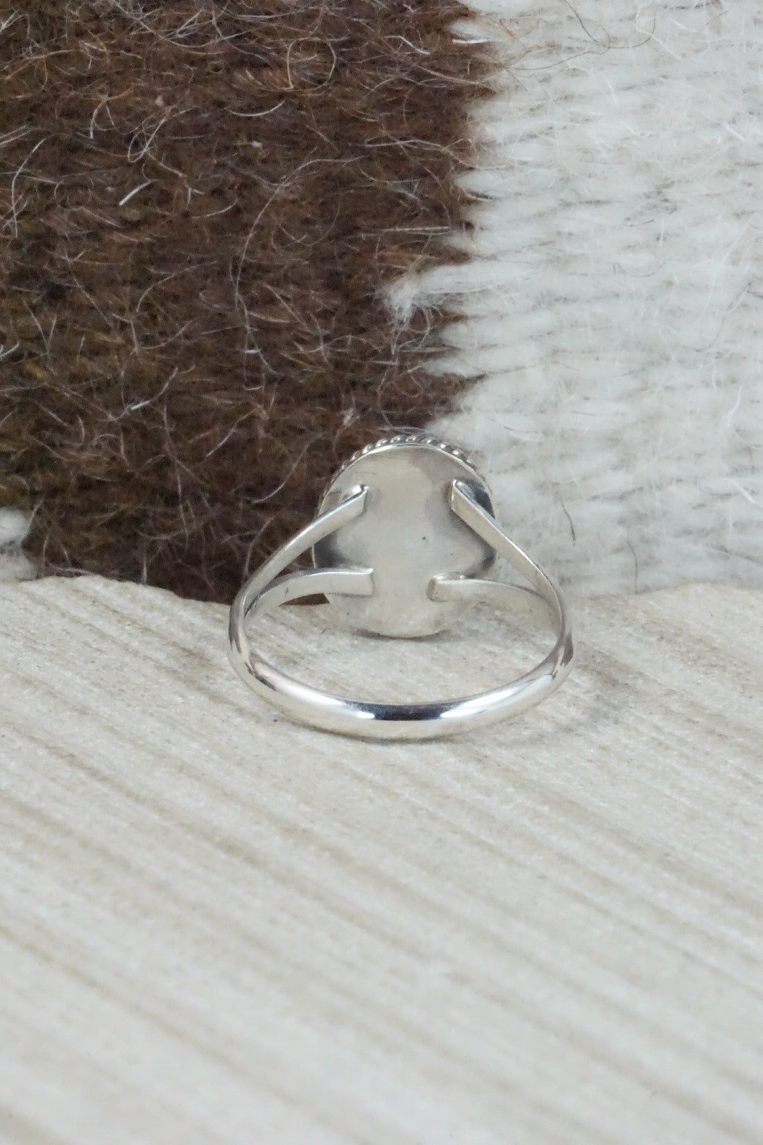 Turquoise & Sterling Silver Ring - Jamie Saunders - Size 8