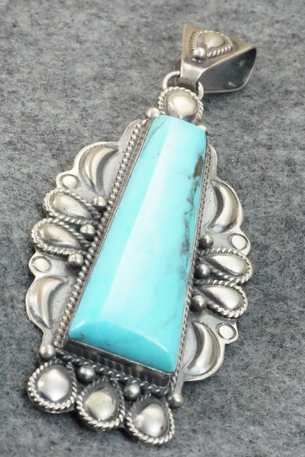 Turquoise & Sterling Silver Pendant - Navajo