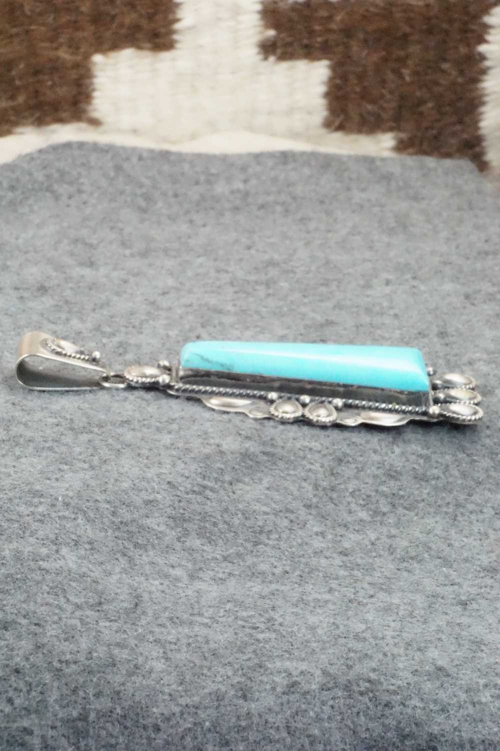 Turquoise & Sterling Silver Pendant - Navajo