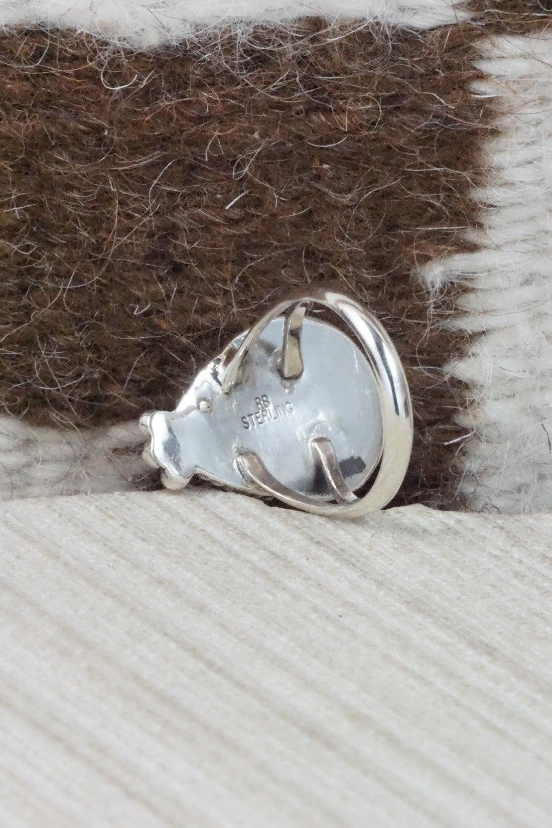 Turquoise & Sterling Silver Ring - Jamie Saunders - Size 6.75