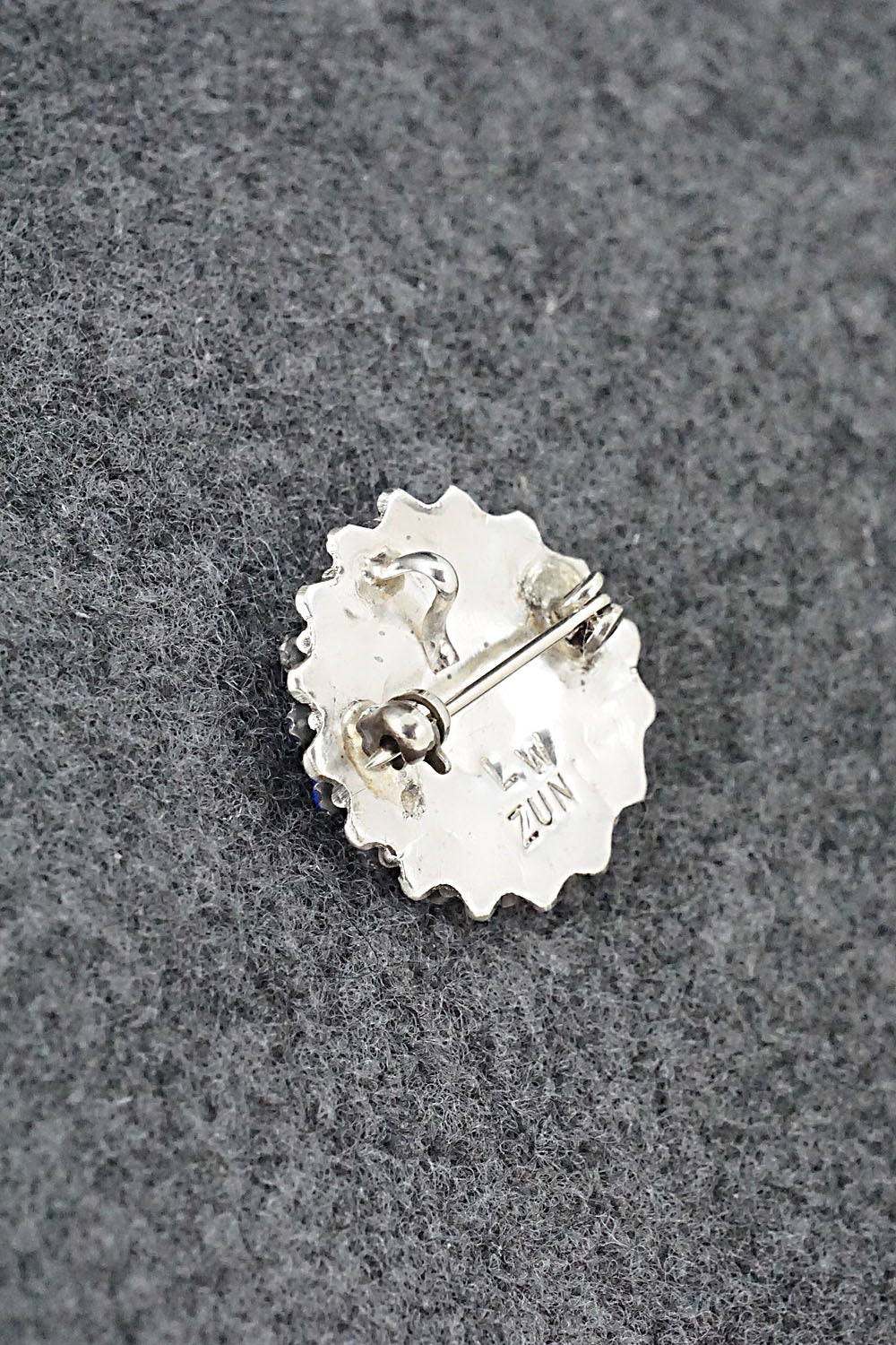 Lapis & Sterling Silver Pendant/Pin - Lorencita Walela