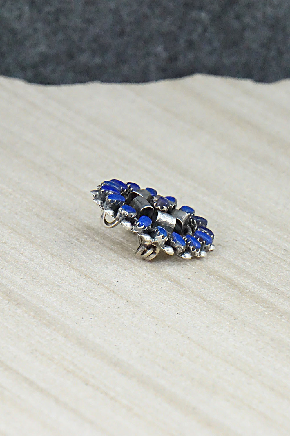 Lapis & Sterling Silver Pendant/Pin - Lorencita Walela