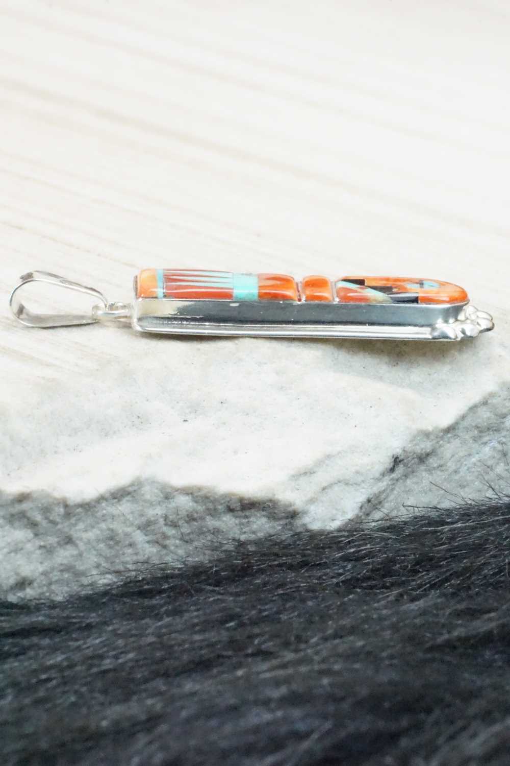 Multi Stone & Sterling Silver Pendant - Patty Edaakie