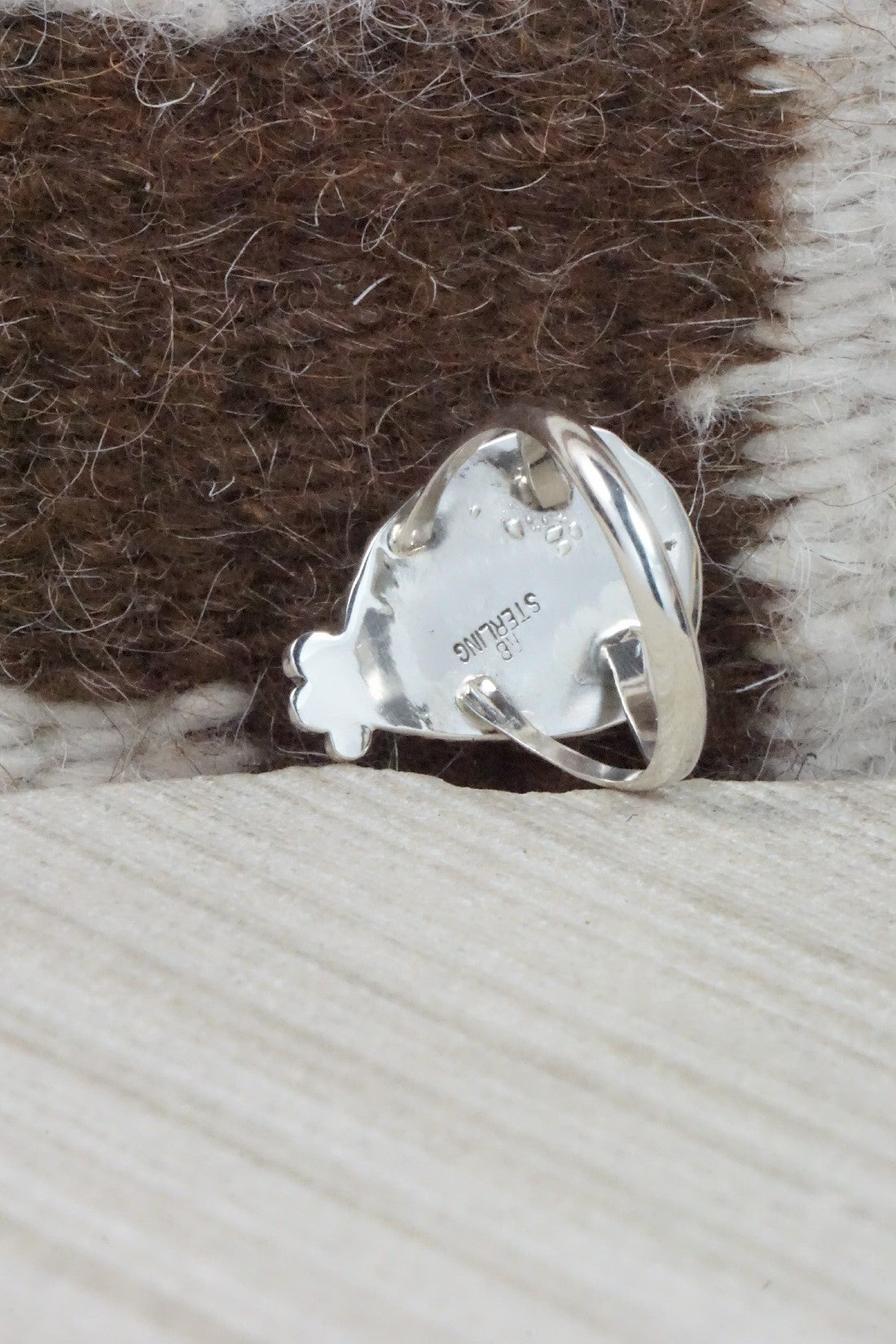 Turquoise & Sterling Silver Ring - Jamie Saunders - Size 7.75