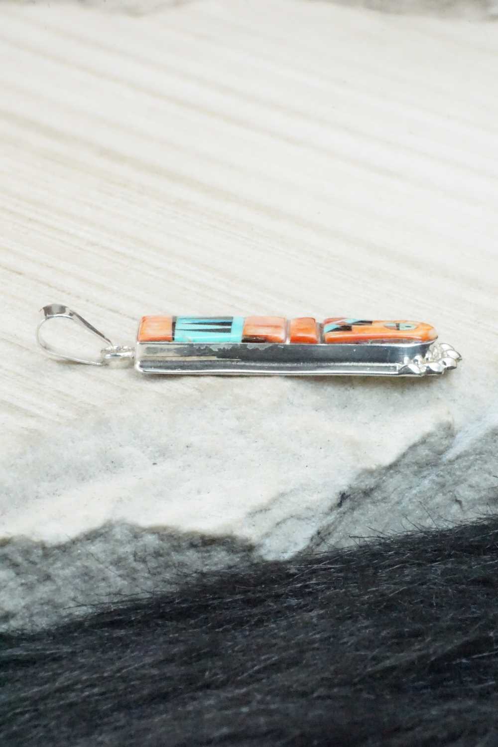 Multi Stone & Sterling Silver Pendant - Patty Edaakie