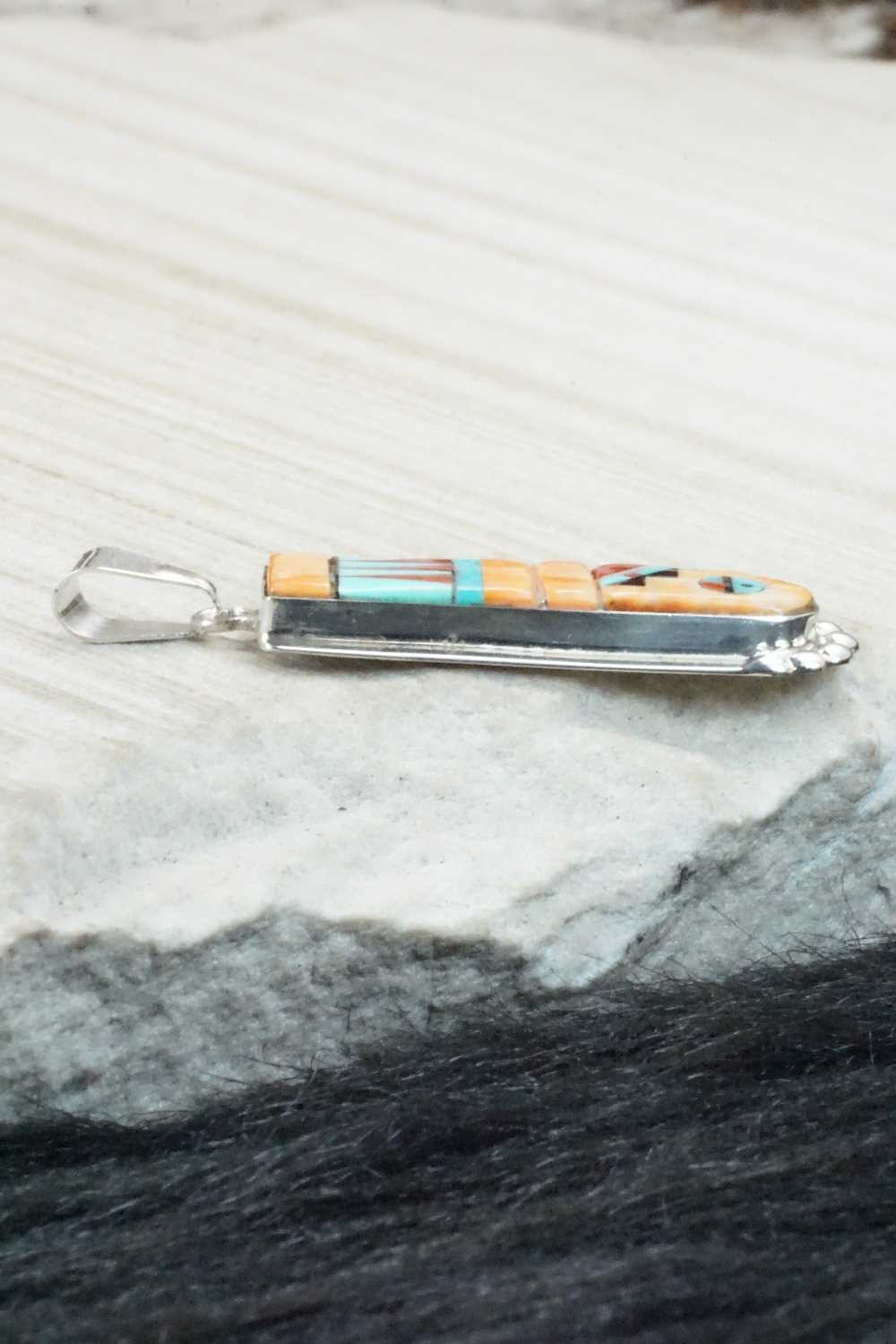 Multi Stone & Sterling Silver Pendant - Patty Edaakie