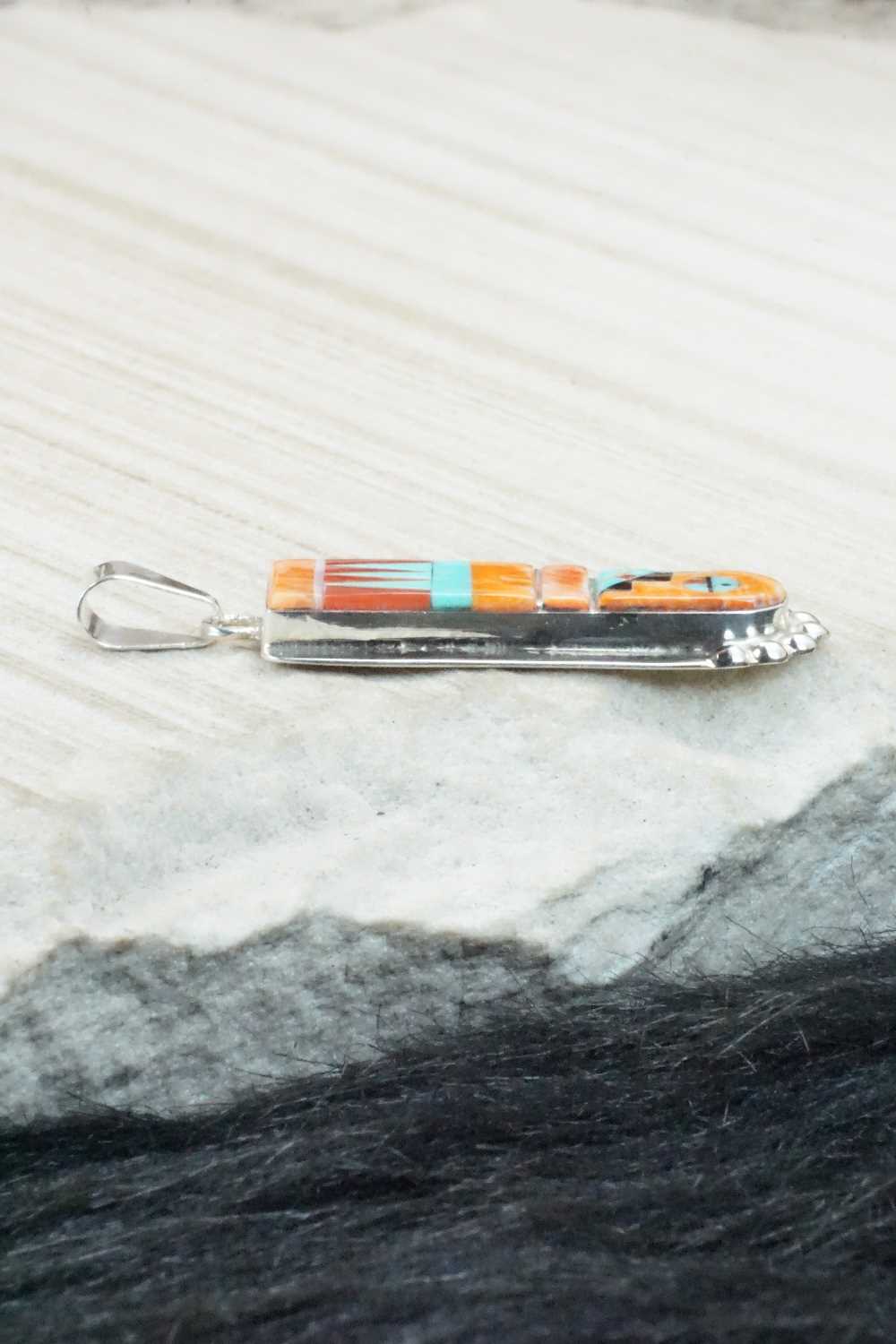Multi Stone & Sterling Silver Pendant - Patty Edaakie