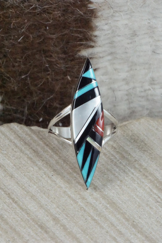 Multi Stone & Sterling Silver Ring - Cleo Kallestewa - Size 7.5