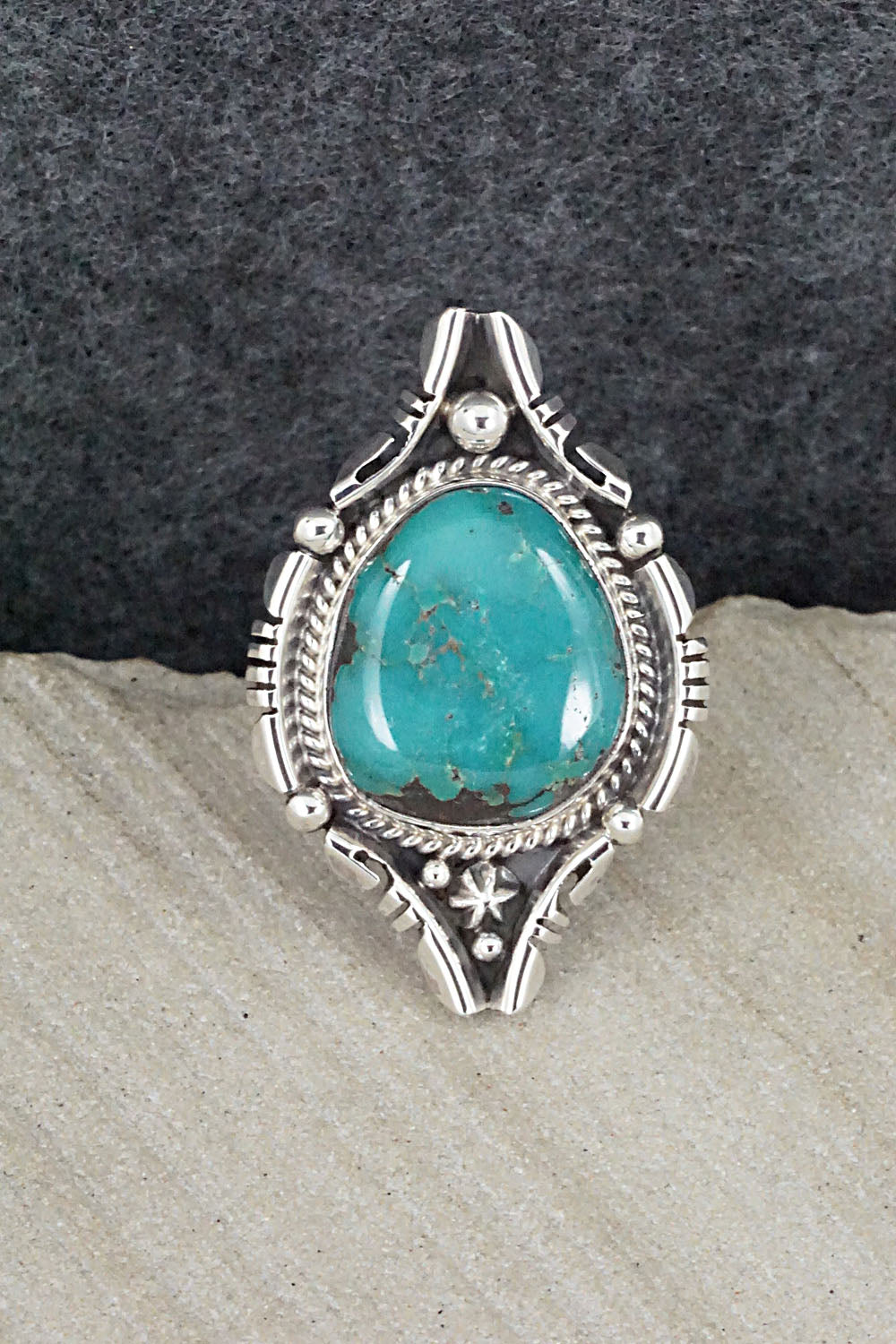 Turquoise & Sterling Silver Ring - Daniel Benally - Size 6.75