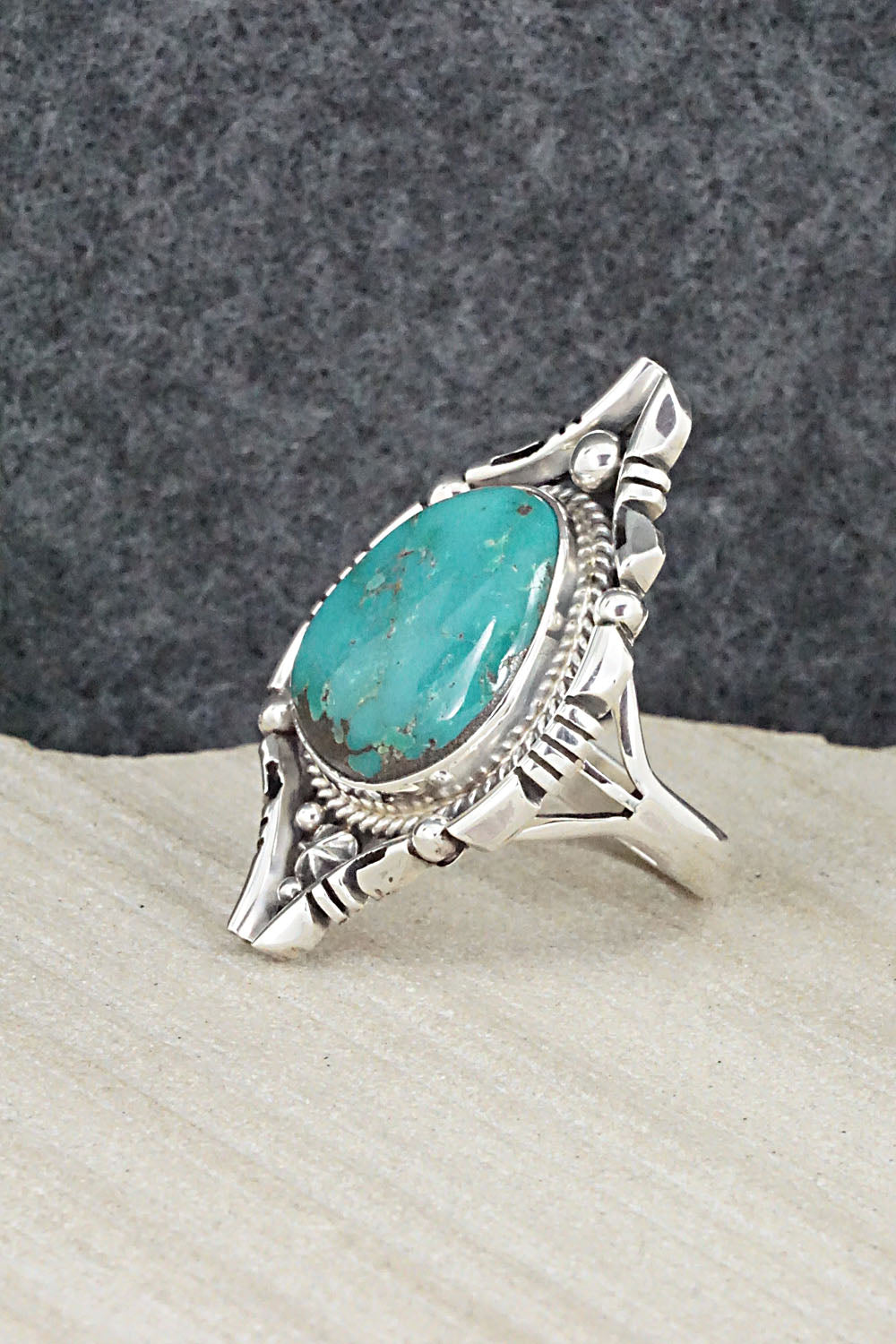 Turquoise & Sterling Silver Ring - Daniel Benally - Size 6.75