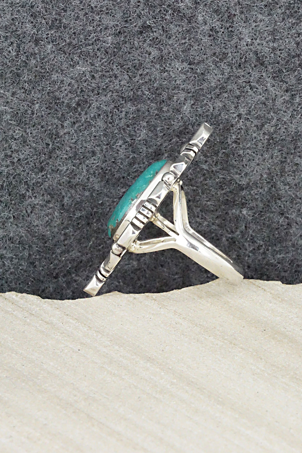 Turquoise & Sterling Silver Ring - Daniel Benally - Size 6.75