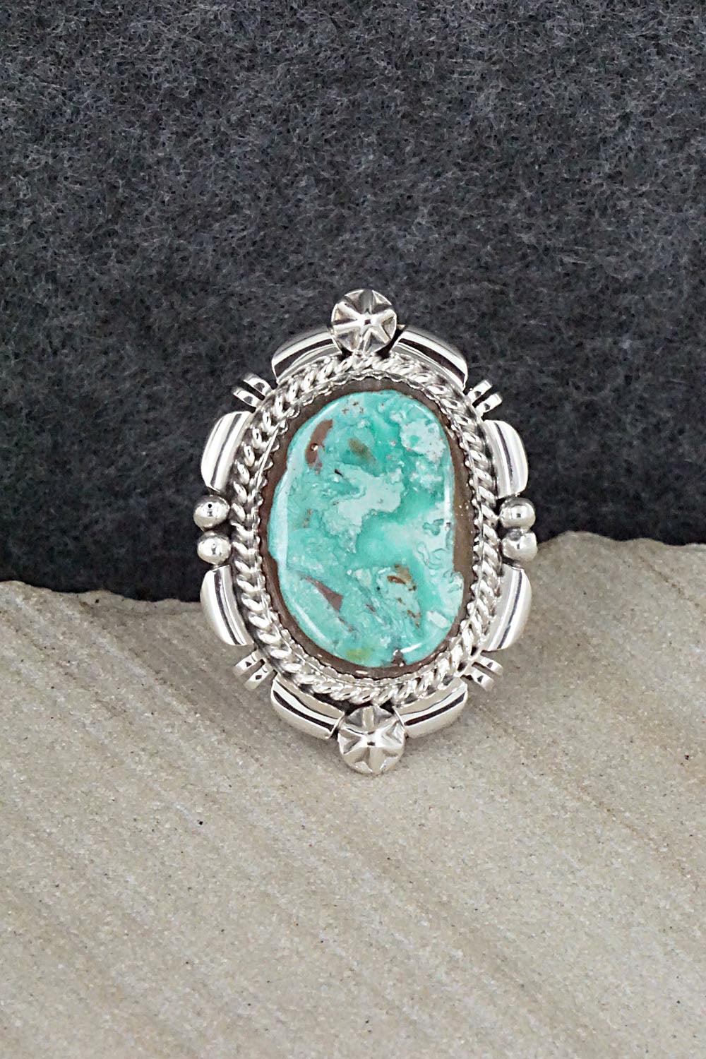 Turquoise & Sterling Silver Ring - Daniel Benally - Size 7
