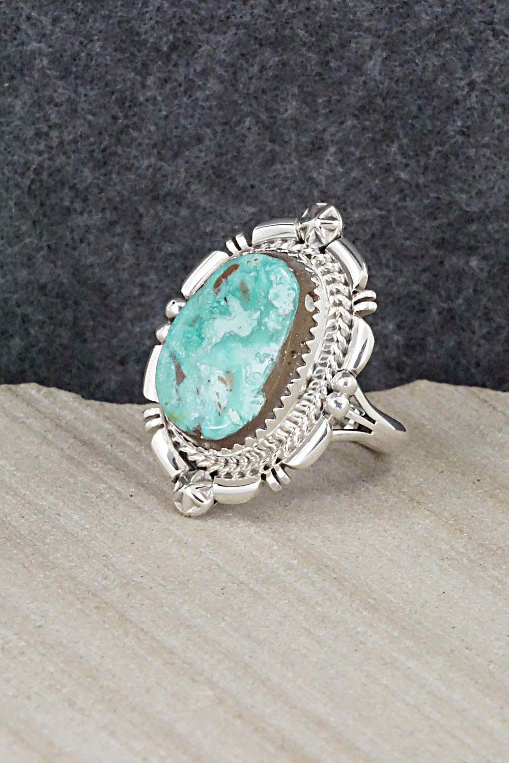 Turquoise & Sterling Silver Ring - Daniel Benally - Size 7