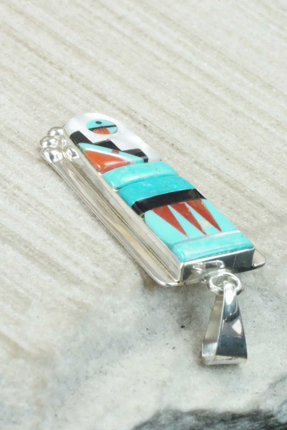 Multi Stone & Sterling Silver Pendant - Patty Edaakie