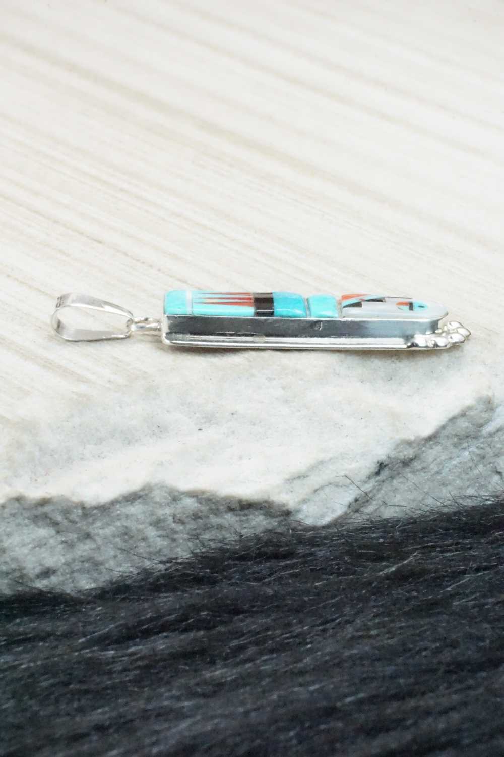 Multi Stone & Sterling Silver Pendant - Patty Edaakie