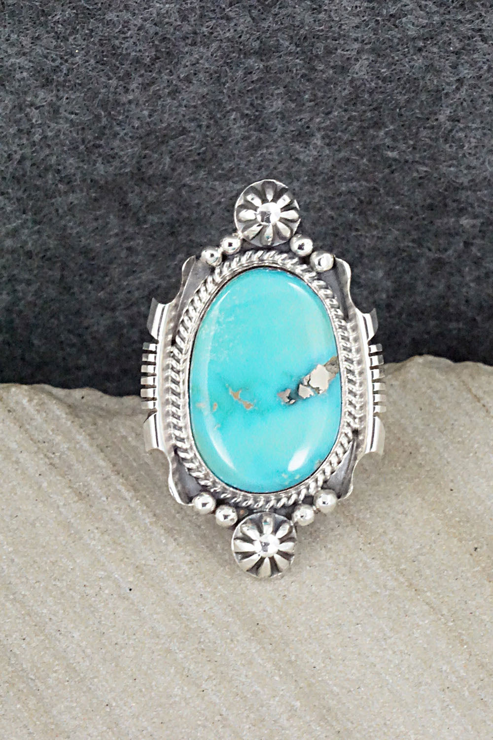 Turquoise & Sterling Silver Ring - Daniel Benally - Size 7