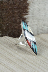 Multi Stone & Sterling Silver Ring - Cleo Kallestewa - Size 6.25