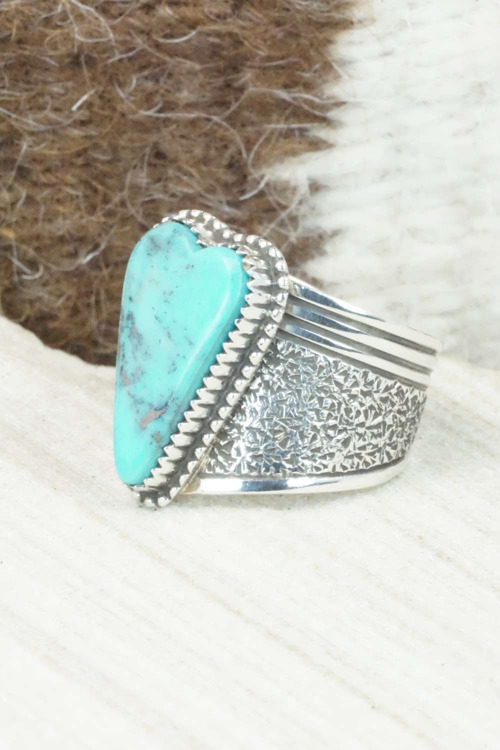 Turquoise & Sterling Silver Ring - Garrison Boyd - Size 10