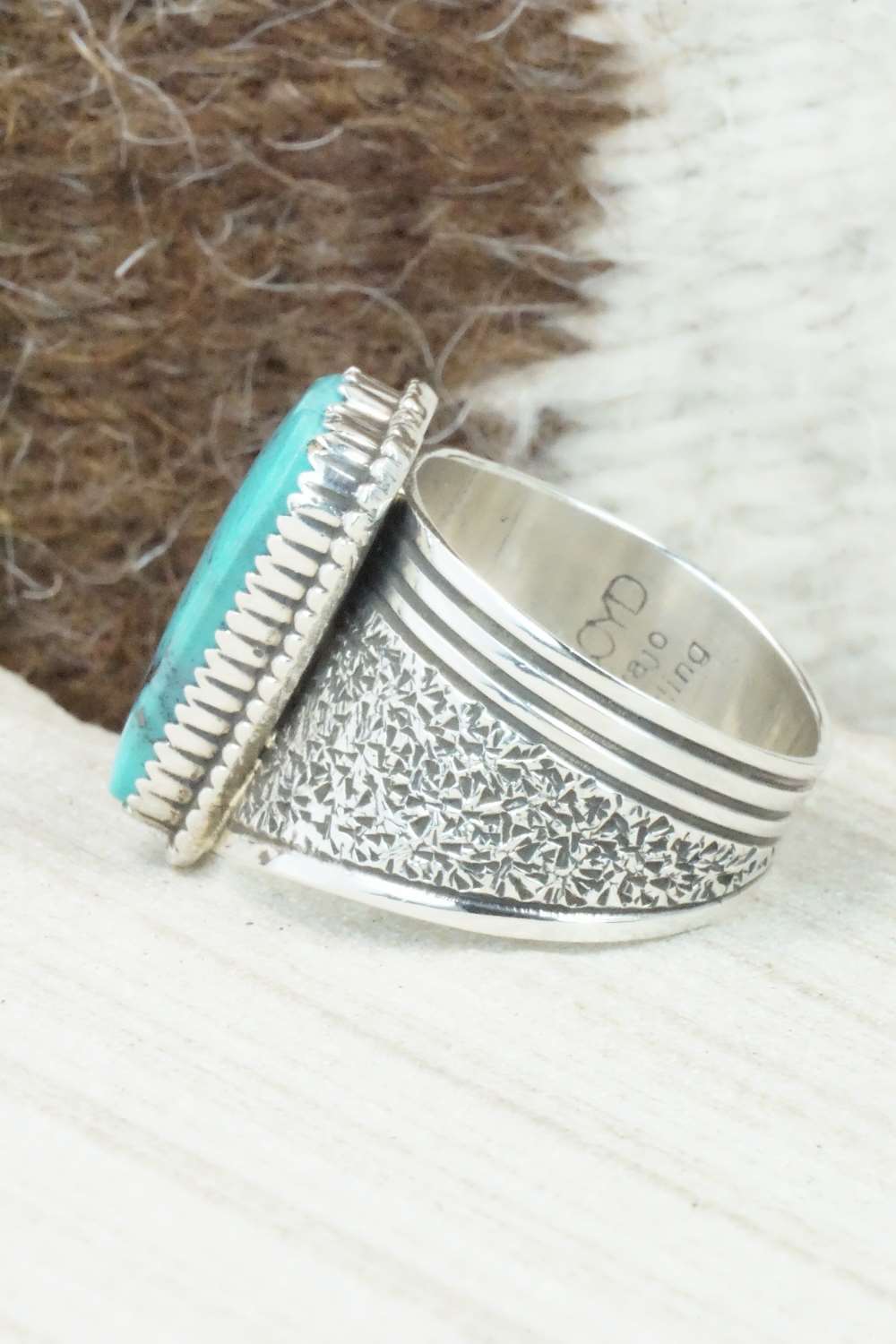 Turquoise & Sterling Silver Ring - Garrison Boyd - Size 10