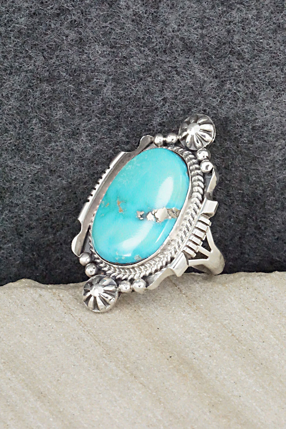 Turquoise & Sterling Silver Ring - Daniel Benally - Size 7