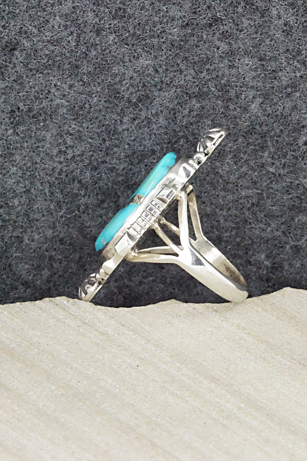 Turquoise & Sterling Silver Ring - Daniel Benally - Size 7