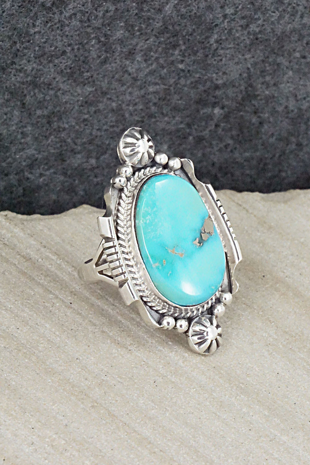 Turquoise & Sterling Silver Ring - Daniel Benally - Size 7