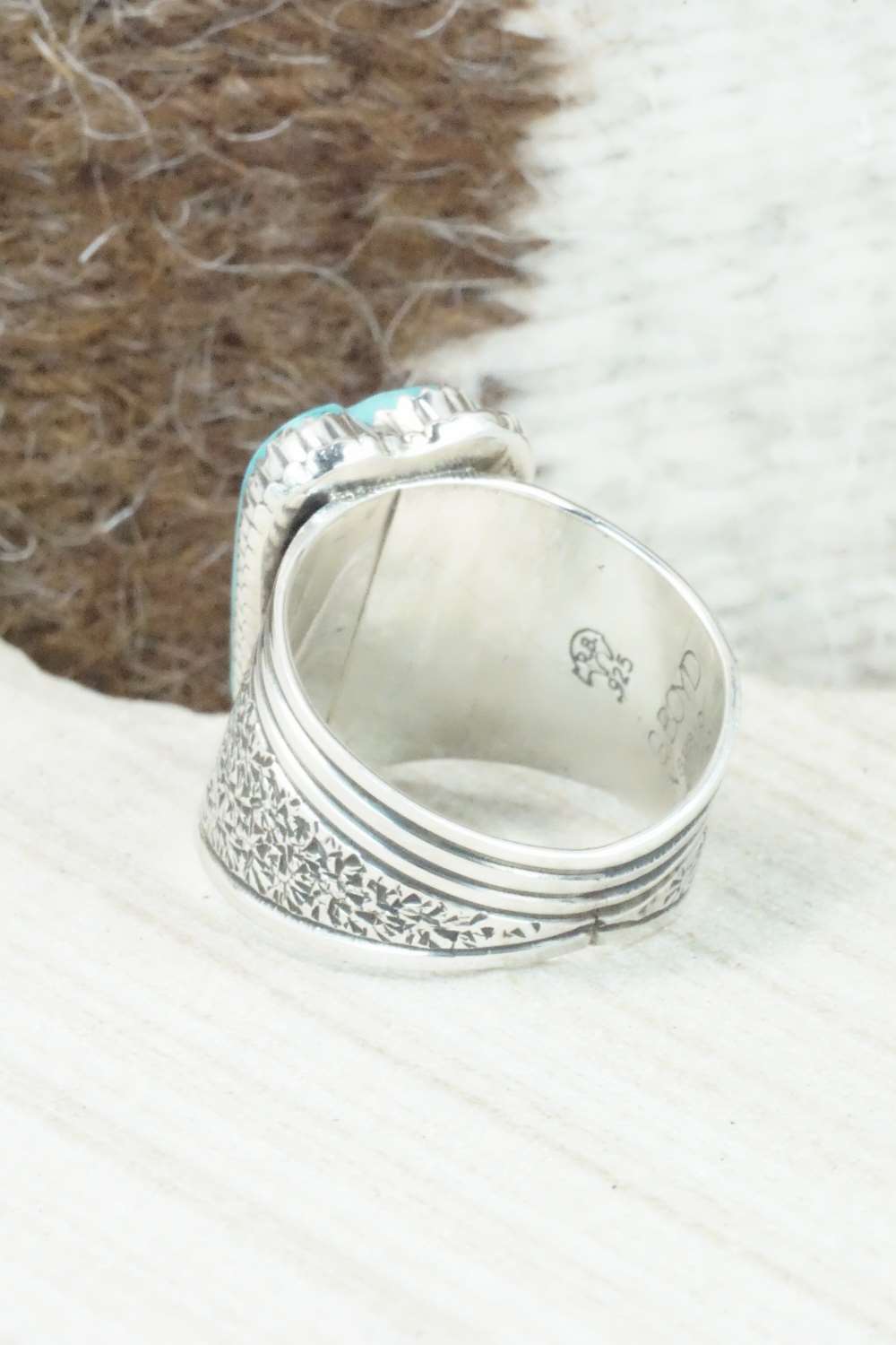 Turquoise & Sterling Silver Ring - Garrison Boyd - Size 10