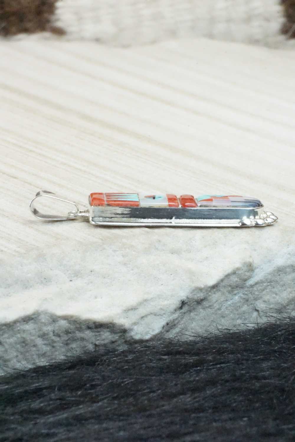Multi Stone & Sterling Silver Pendant - Patty Edaakie
