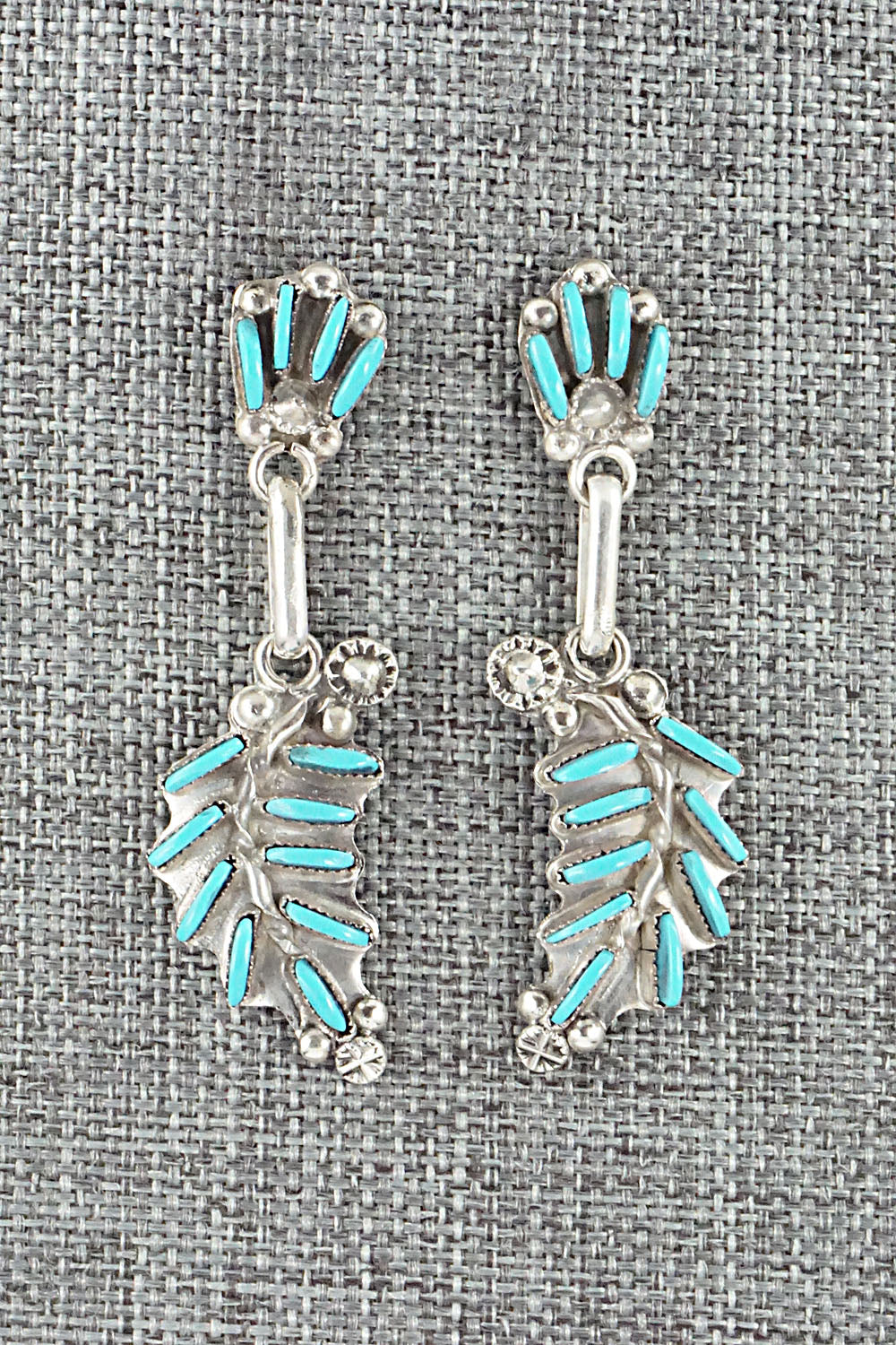 Turquoise & Sterling Silver Earrings - Levon Loncasion