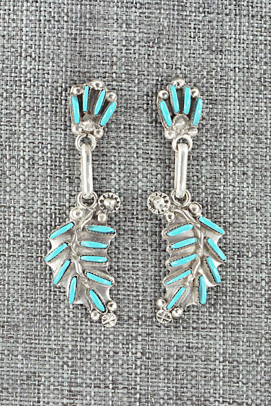 Turquoise & Sterling Silver Earrings - Levon Loncasion