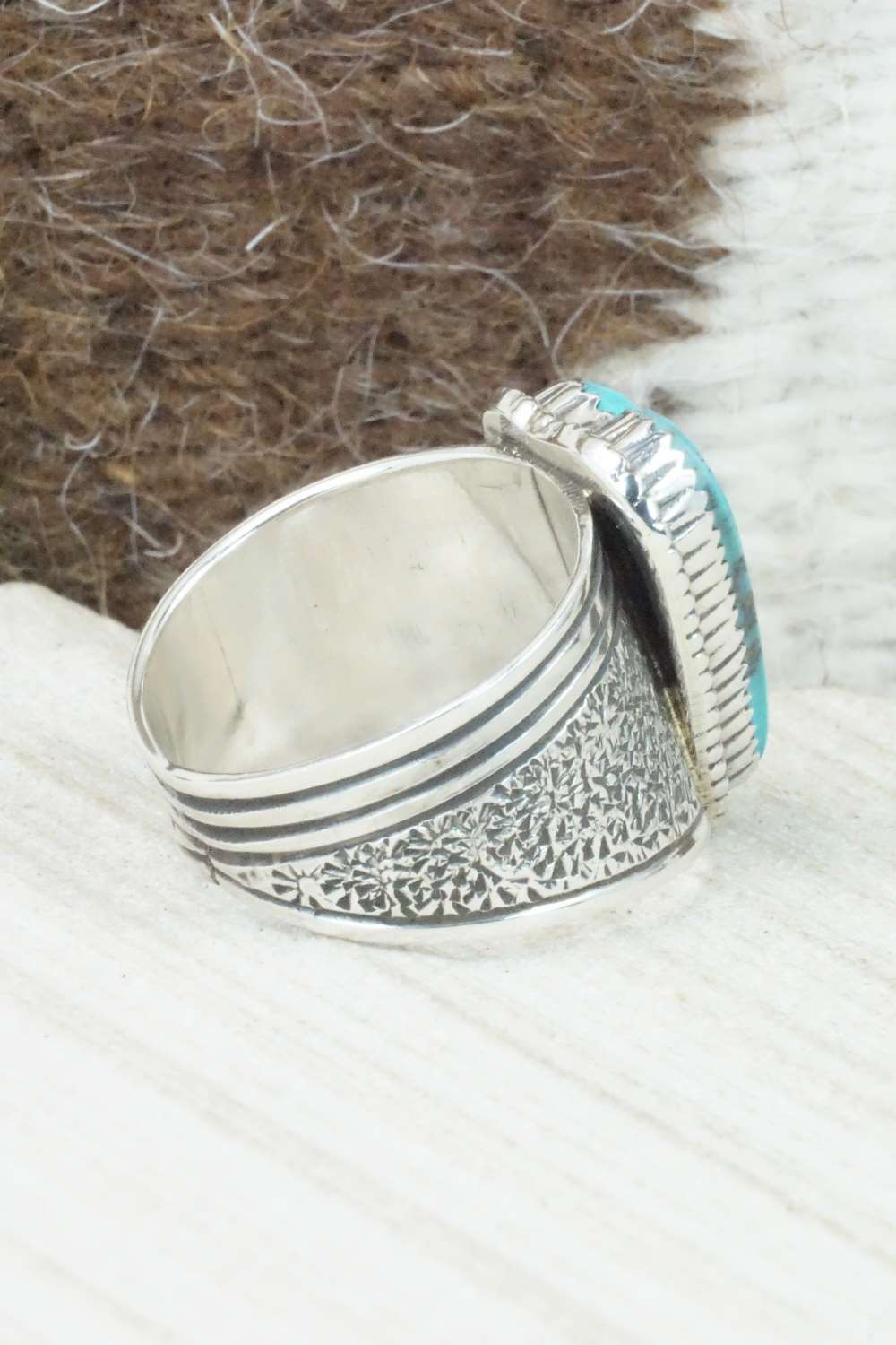 Turquoise & Sterling Silver Ring - Garrison Boyd - Size 10