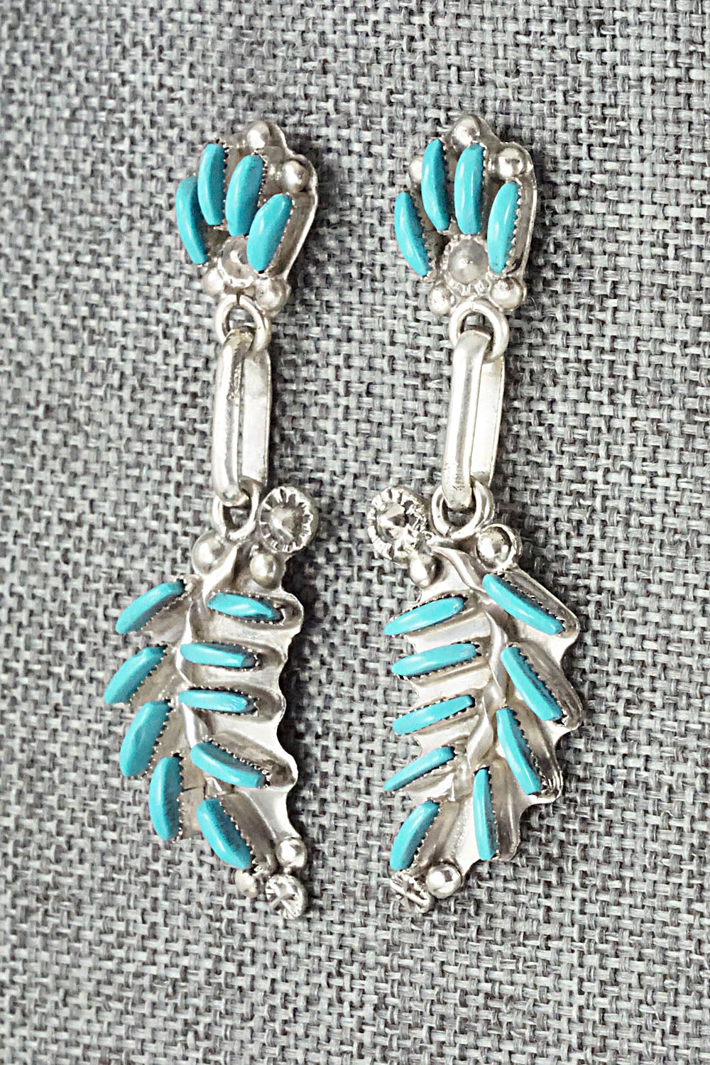 Turquoise & Sterling Silver Earrings - Levon Loncasion