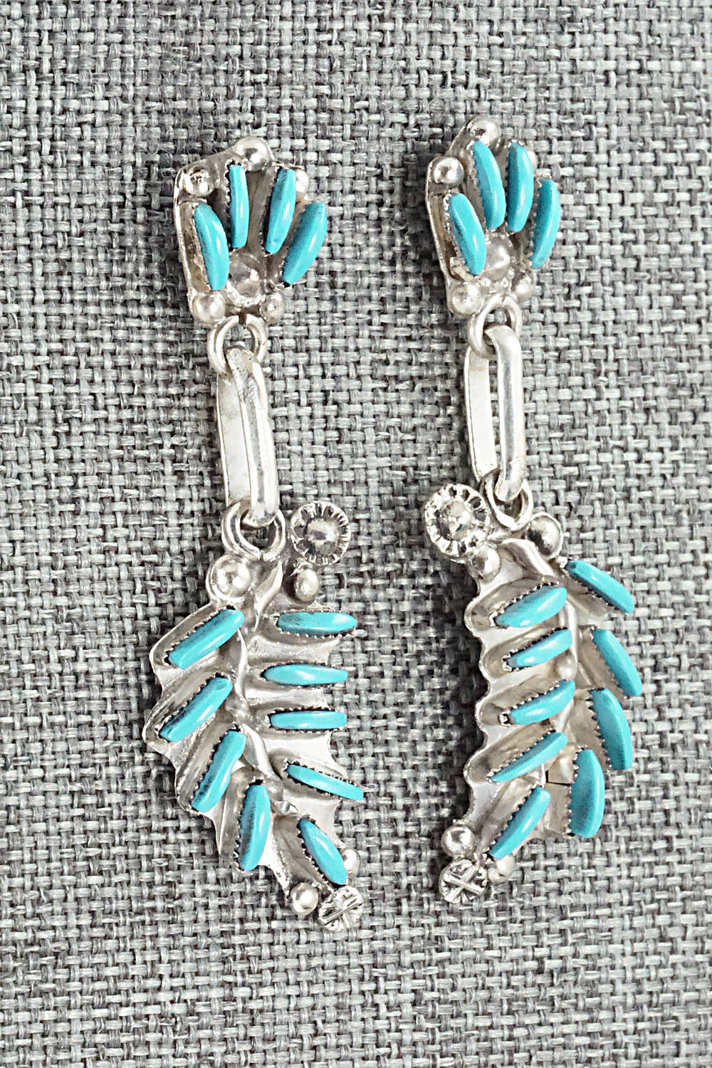 Turquoise & Sterling Silver Earrings - Levon Loncasion